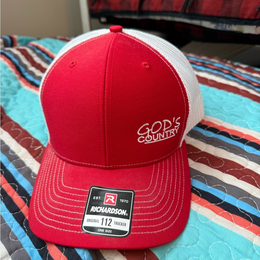 Richardson Red and White SnapBack Trucker Hat